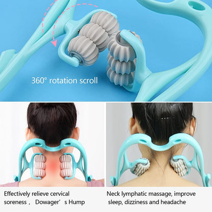 6 Roller Pressure Point Therapy Neck Massager