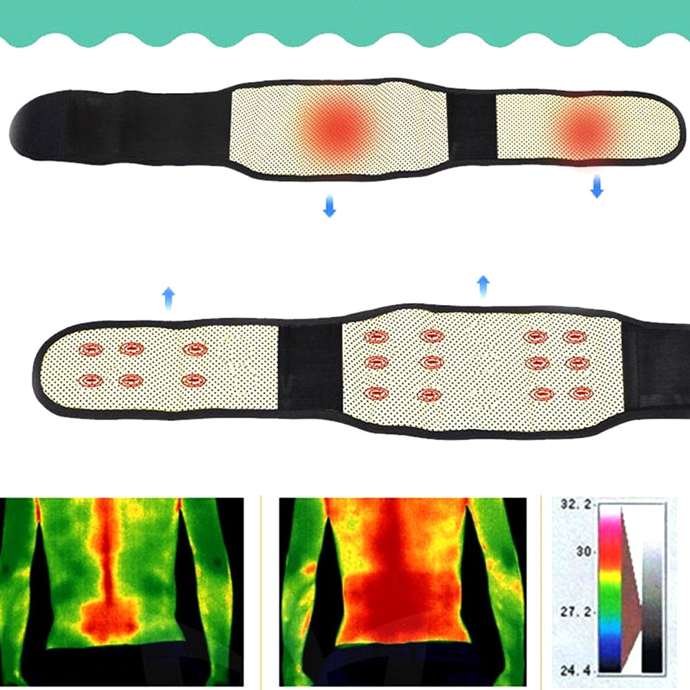 Self Heating Magnetic Back Therapy Lumbar Brace