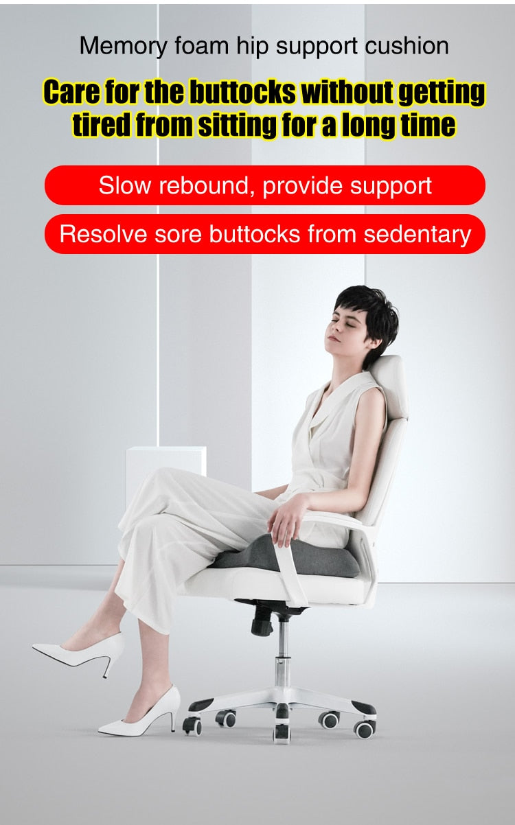 New Memory Foam Orthopedic Seat Cushion