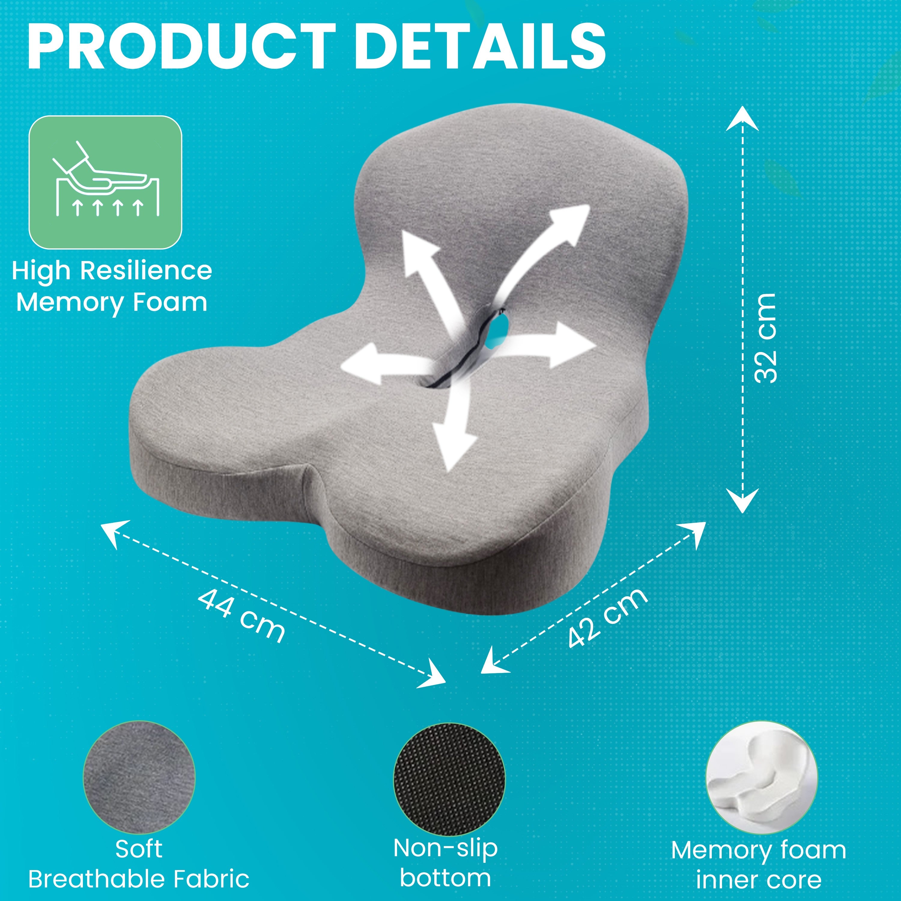 L-Shaped Lumbar Support Cushion