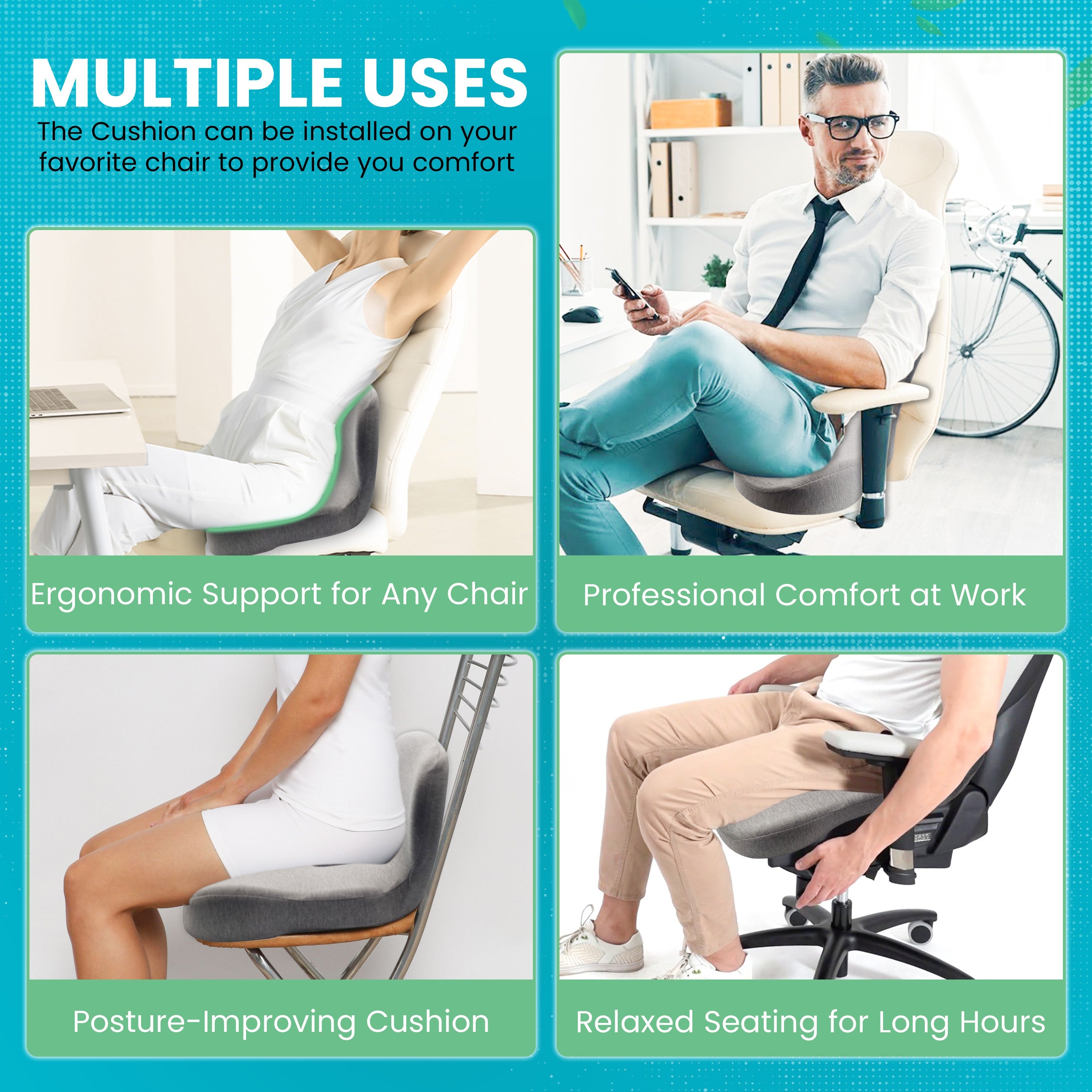 L-Shaped Lumbar Support Cushion