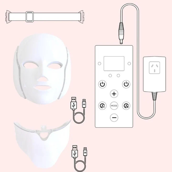 LED Light Therapy Face & Neck Mask