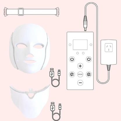 LED Light Therapy Face & Neck Mask