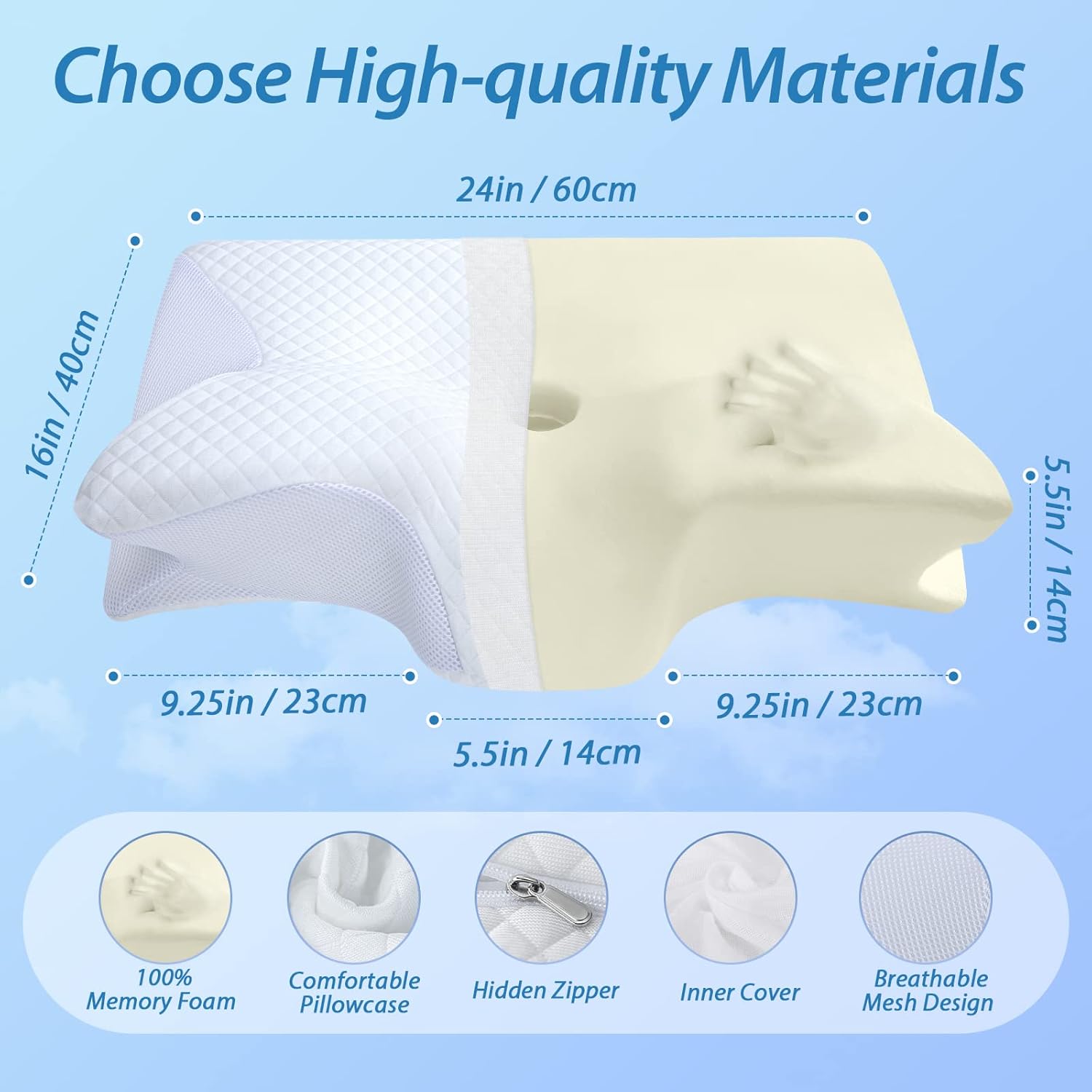 Orthopedic Memory Foam Neck Pillow